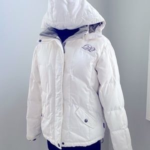 Jupa girls puffer fur lined hooded ski jacket